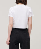 MUSINSA STANDARD WOMAN MUSINSA STANDARD WOMAN Crew Neck Crop T-Shirt (White)