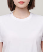 MUSINSA STANDARD WOMAN MUSINSA STANDARD WOMAN Crew Neck Crop T-Shirt (White)