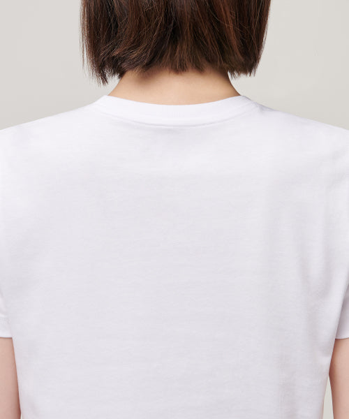 MUSINSA STANDARD WOMAN MUSINSA STANDARD WOMAN Crew Neck Crop T-Shirt (White)