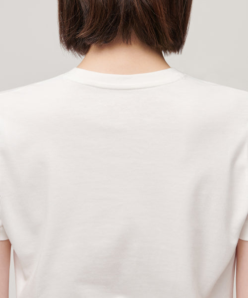 MUSINSA STANDARD WOMAN MUSINSA STANDARD WOMAN Crew Neck Crop T-Shirt Cream