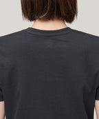 MUSINSA STANDARD WOMAN MUSINSA STANDARD WOMAN Crew Neck Crop T-Shirt (Dark Gray)