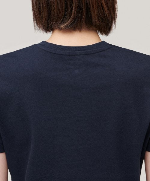 MUSINSA STANDARD WOMAN MUSINSA STANDARD WOMAN Crew Neck Crop T-Shirt Navy