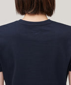 MUSINSA STANDARD WOMAN MUSINSA STANDARD WOMAN Crew Neck Crop T-Shirt Navy
