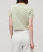 MUSINSA STANDARD WOMAN MUSINSA STANDARD WOMAN Crew Neck Crop T-Shirt Pale Green