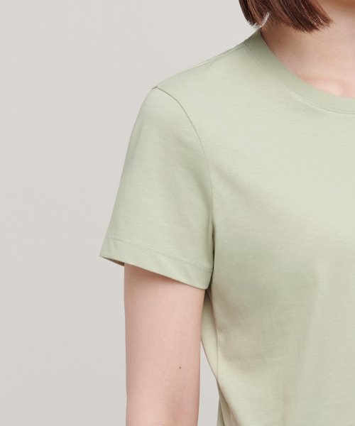 MUSINSA STANDARD WOMAN MUSINSA STANDARD WOMAN Crew Neck Crop T-Shirt Pale Green