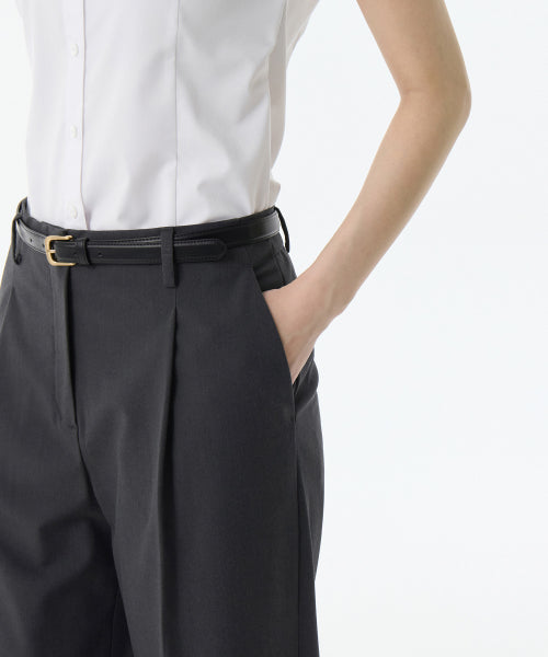 MUSINSA STANDARD WOMAN MUSINSA STANDARD WOMAN Slacks Waist Bandless [Gray]