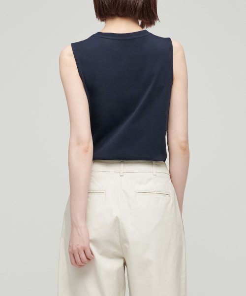 MUSINSA STANDARD WOMAN MUSINSA STANDARD WOMAN T-Shirt Sleeveless [Dark Navy]