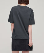 MUSINSA STANDARD WOMAN MUSINSA STANDARD WOMAN Relaxed Fit Crew Neck T-Shirt Dark Gray