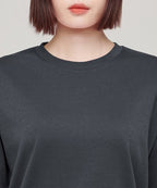 MUSINSA STANDARD WOMAN MUSINSA STANDARD WOMAN Relaxed Fit Crew Neck T-Shirt Dark Gray