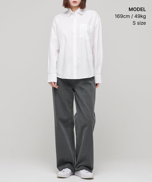 MUSINSA STANDARD WOMAN MUSINSA STANDARD WOMAN Women's Oversized Poplin Shirt (Size)