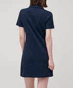MUSINSA STANDARD WOMAN MUSINSA STANDARD WOMAN Women's Slit Neck Polo Dress (Navy)