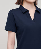 MUSINSA STANDARD WOMAN MUSINSA STANDARD WOMAN Women's Slit Neck Polo Dress (Navy)