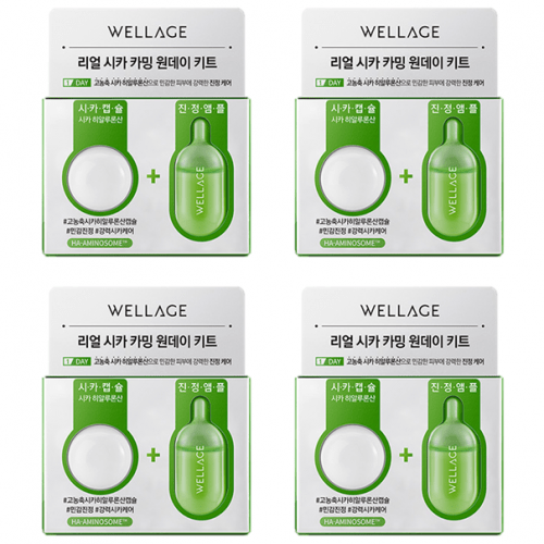 WELLAGE WELLAGE Real Cica Calming Ampoule Kit
