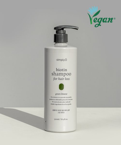 SIMPLYO Biotin hair loss shampoo 500ml volume hair loss relief scalp care