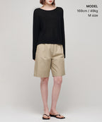 MUSINSA STANDARD WOMAN MUSINSA STANDARD WOMAN Women's Knitwear Boat Neck Sheer Knit [Black]