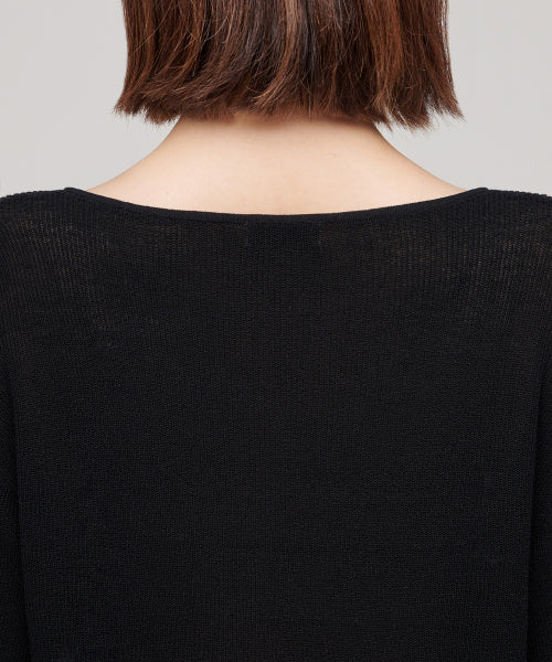 MUSINSA STANDARD WOMAN MUSINSA STANDARD WOMAN Women's Knitwear Boat Neck Sheer Knit [Black]
