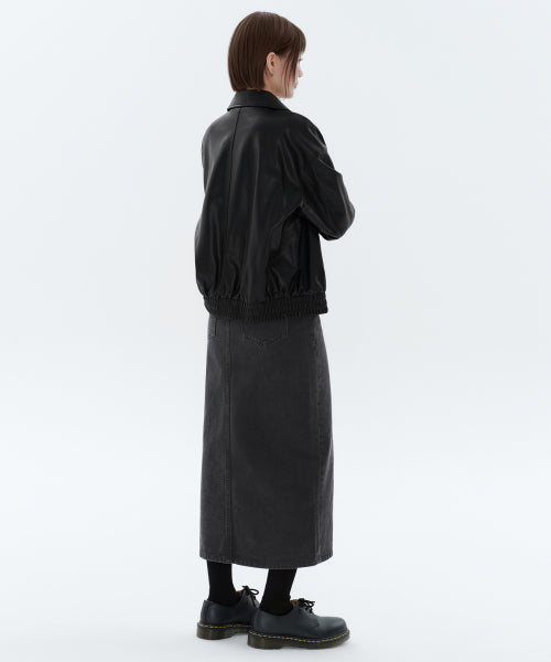 MUSINSA STANDARD WOMAN MUSINSA STANDARD WOMAN Women's Denim Long Skirt (Washed Black)