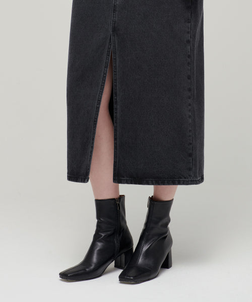 MUSINSA STANDARD WOMAN MUSINSA STANDARD WOMAN Women's Denim Long Skirt (Washed Black)
