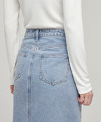 MUSINSA STANDARD WOMAN MUSINSA STANDARD WOMAN Denim Long Skirt Front Slit