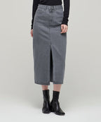 MUSINSA STANDARD WOMAN MUSINSA STANDARD WOMAN Women's Denim Long Skirt [Gray]
