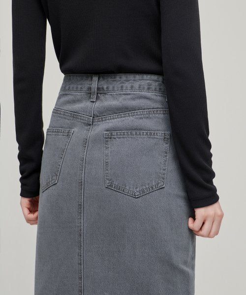 MUSINSA STANDARD WOMAN MUSINSA STANDARD WOMAN Women's Denim Long Skirt [Gray]