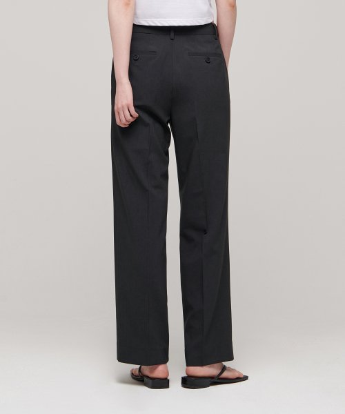 MUSINSA STANDARD WOMAN MUSINSA STANDARD WOMAN Slacks Straight Fit [Gray]