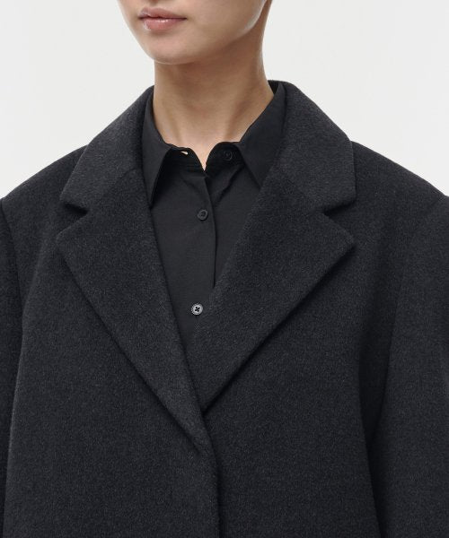 MUSINSA STANDARD WOMAN MUSINSA STANDARD WOMAN Coat Charcoal Gray