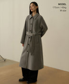 MUSINSA STANDARD WOMAN MUSINSA STANDARD WOMAN Cashmere Blend Handmade Balmacan Robe Coat [Medium]