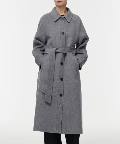 MUSINSA STANDARD WOMAN MUSINSA STANDARD WOMAN Cashmere Blend Handmade Balmacan Robe Coat [Medium]