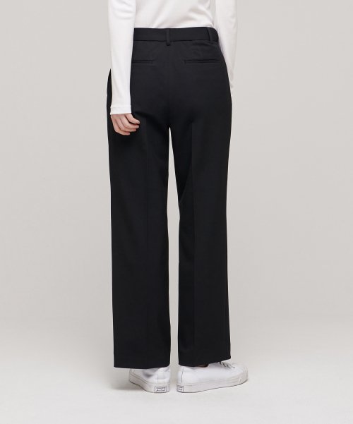 MUSINSA STANDARD WOMAN MUSINSA STANDARD WOMAN Slacks Straight Fit [Black]
