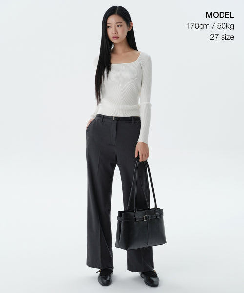 MUSINSA STANDARD WOMAN MUSINSA STANDARD WOMAN Slacks Gray