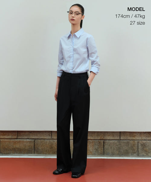 MUSINSA STANDARD WOMAN MUSINSA STANDARD WOMAN Women's High Waist Wide Slacks [Black]