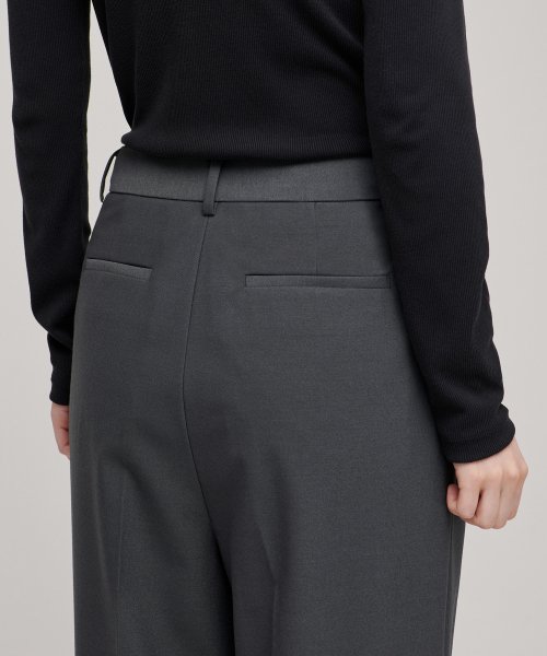 MUSINSA STANDARD WOMAN MUSINSA STANDARD WOMAN High Waist Wide Slacks (Gray)