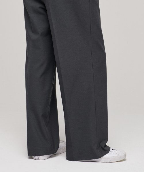 MUSINSA STANDARD WOMAN MUSINSA STANDARD WOMAN High Waist Wide Slacks (Gray)
