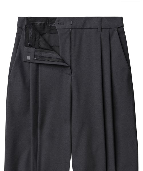 MUSINSA STANDARD WOMAN MUSINSA STANDARD WOMAN High Waist Wide Slacks (Gray)