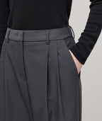 MUSINSA STANDARD WOMAN MUSINSA STANDARD WOMAN High Waist Wide Slacks (Gray)