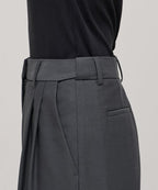 MUSINSA STANDARD WOMAN MUSINSA STANDARD WOMAN High Waist Wide Slacks (Gray)