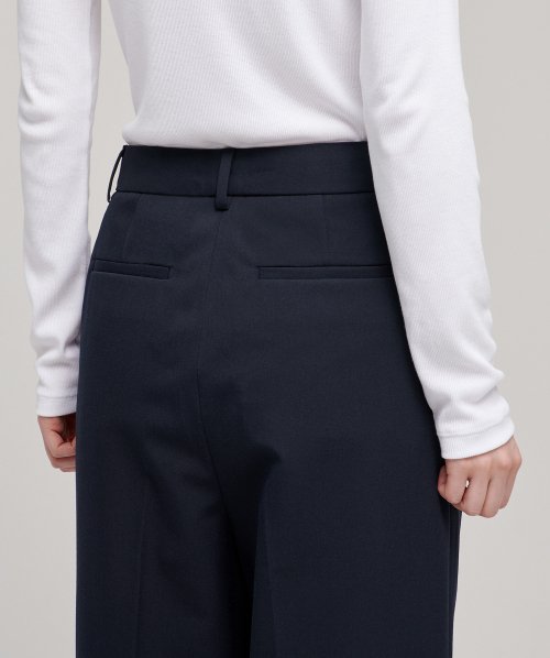 MUSINSA STANDARD WOMAN MUSINSA STANDARD WOMAN Women's High Waist Wide Slacks (Navy)