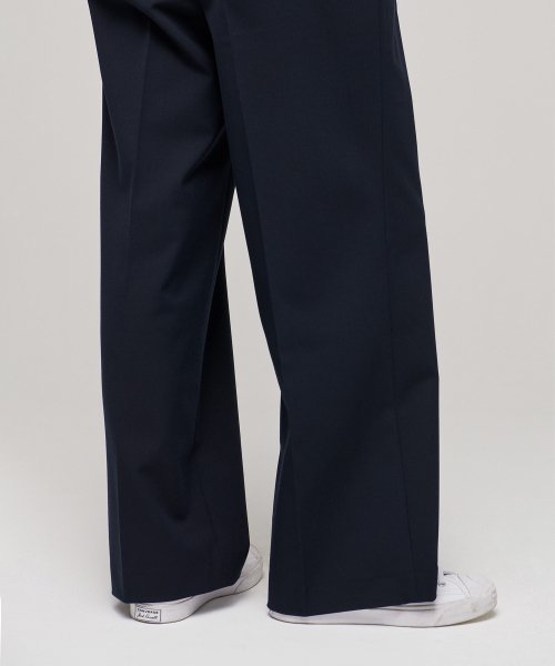 MUSINSA STANDARD WOMAN MUSINSA STANDARD WOMAN Women's High Waist Wide Slacks (Navy)