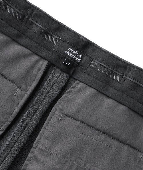 MUSINSA STANDARD WOMAN MUSINSA STANDARD WOMAN Slacks High Waist Wide [Medium Gray]
