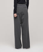 MUSINSA STANDARD WOMAN MUSINSA STANDARD WOMAN Slacks High Waist Wide [Medium Gray]