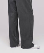 MUSINSA STANDARD WOMAN MUSINSA STANDARD WOMAN Slacks High Waist Wide [Medium Gray]