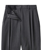 MUSINSA STANDARD WOMAN MUSINSA STANDARD WOMAN Slacks High Waist Wide [Medium Gray]