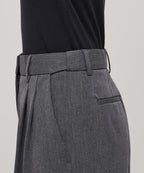 MUSINSA STANDARD WOMAN MUSINSA STANDARD WOMAN Slacks High Waist Wide [Medium Gray]