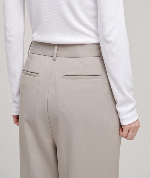 MUSINSA STANDARD WOMAN MUSINSA STANDARD WOMAN Women's High Waist Wide Slacks (Light Beige)