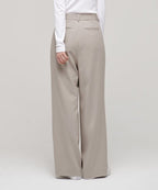 MUSINSA STANDARD WOMAN MUSINSA STANDARD WOMAN Women's High Waist Wide Slacks (Light Beige)