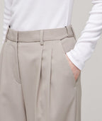 MUSINSA STANDARD WOMAN MUSINSA STANDARD WOMAN Women's High Waist Wide Slacks (Light Beige)