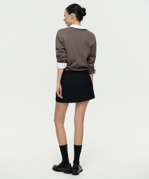 MUSINSA STANDARD WOMAN MUSINSA STANDARD WOMAN Women's Slit Mini Skirt [Black]