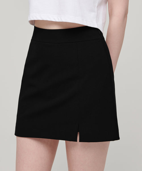 MUSINSA STANDARD WOMAN MUSINSA STANDARD WOMAN Women's Slit Mini Skirt [Black]