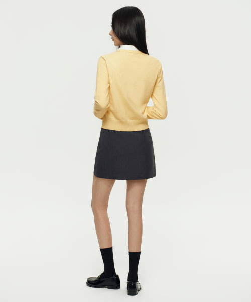 MUSINSA STANDARD WOMAN MUSINSA STANDARD WOMAN Women's Slit Mini Skirt [Gray]